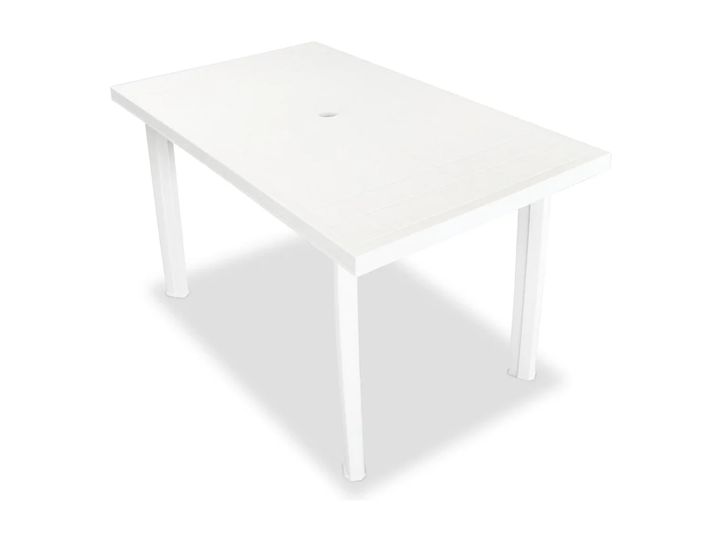 Mobilier à dîner d'extérieur 7 pièces Plastique Blanc