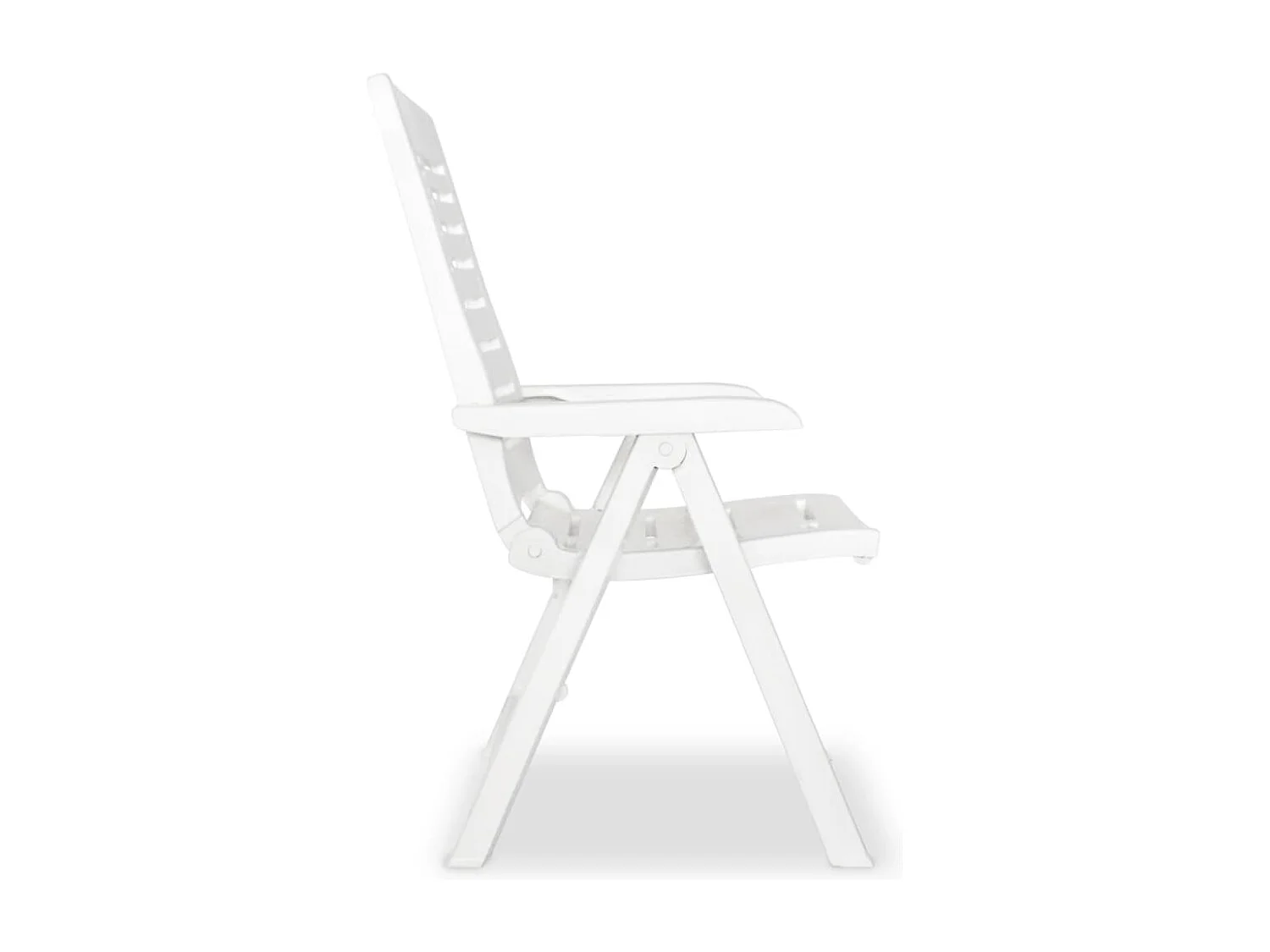 Mobilier à dîner d'extérieur 7 pièces Plastique Blanc