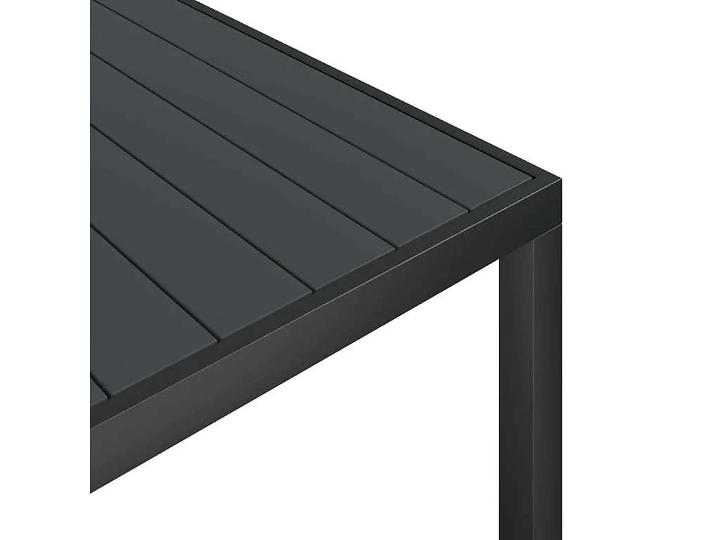 7-delige Tuinset aluminium zwart