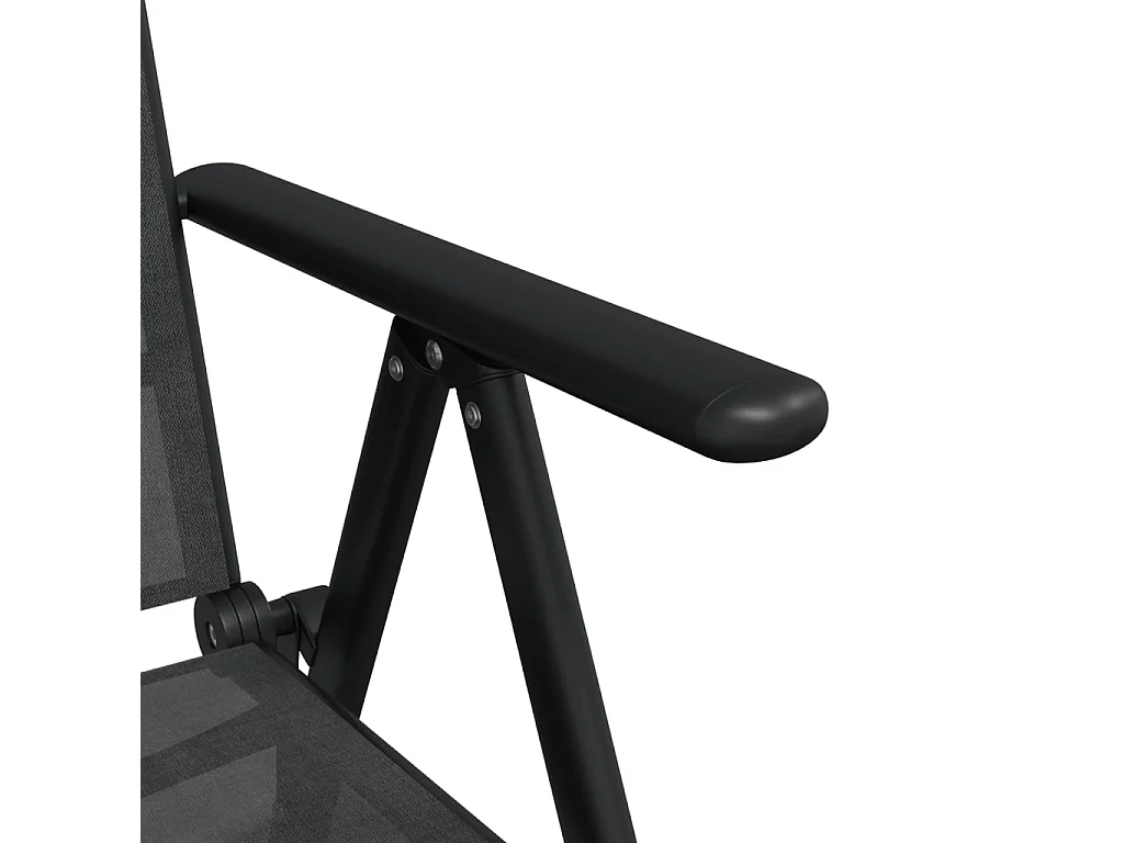 Ensemble à dîner de jardin 7 pièces noir aluminium