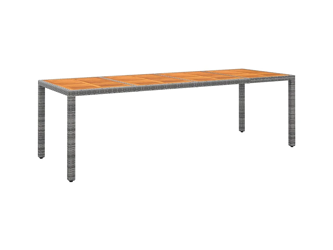 Juego de comedor de jardín 11 piezas ratán sintético gris
