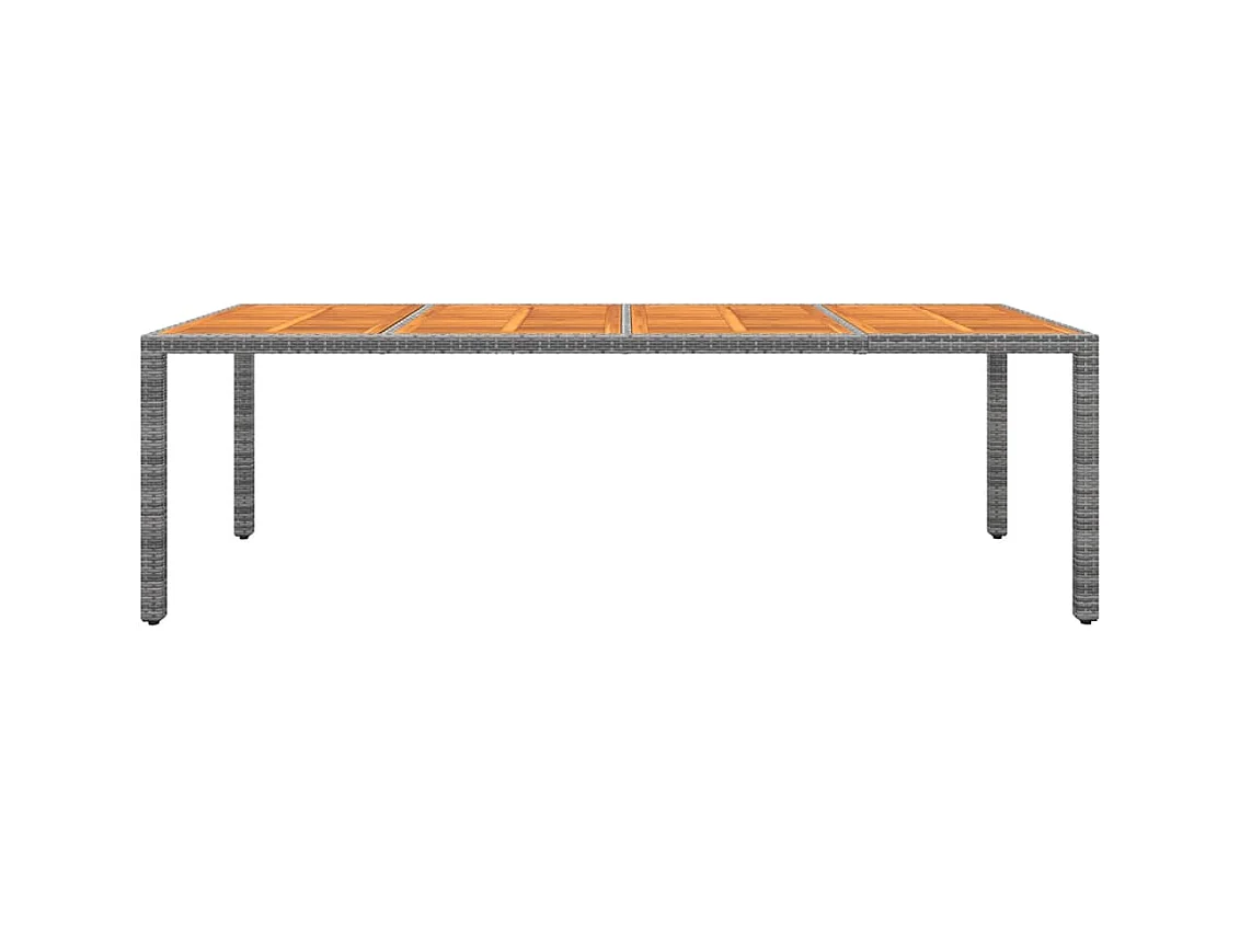 Juego de comedor de jardín 11 piezas ratán sintético gris