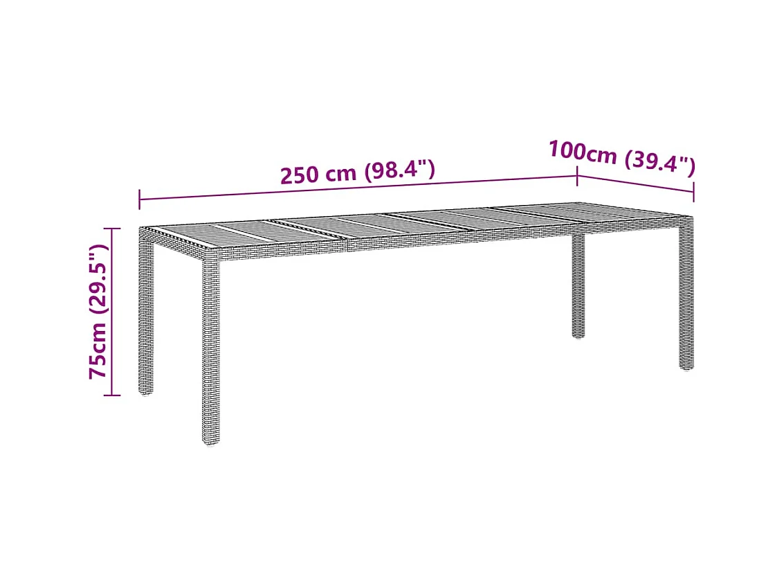 Juego de comedor de jardín 11 piezas ratán sintético gris