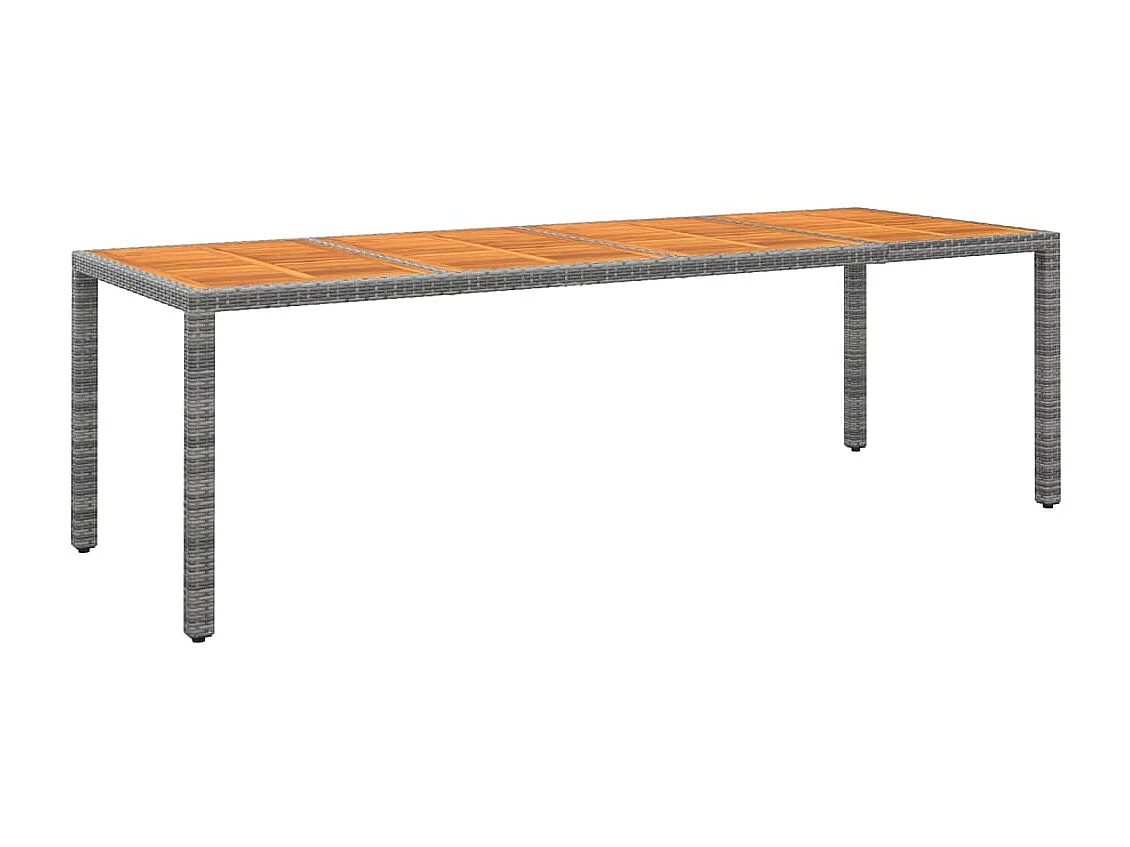 Juego de comedor de jardín 11 piezas ratán sintético gris