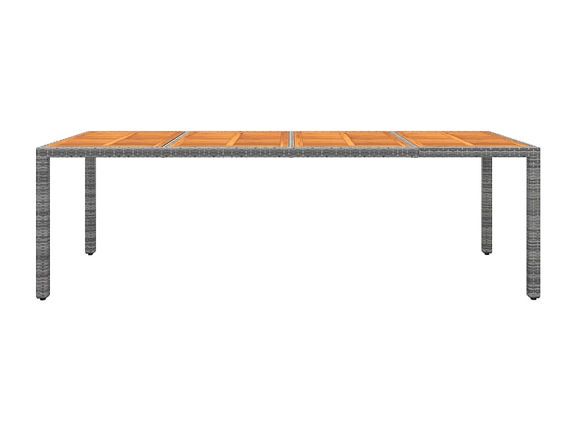 Juego de comedor de jardín 11 piezas ratán sintético gris