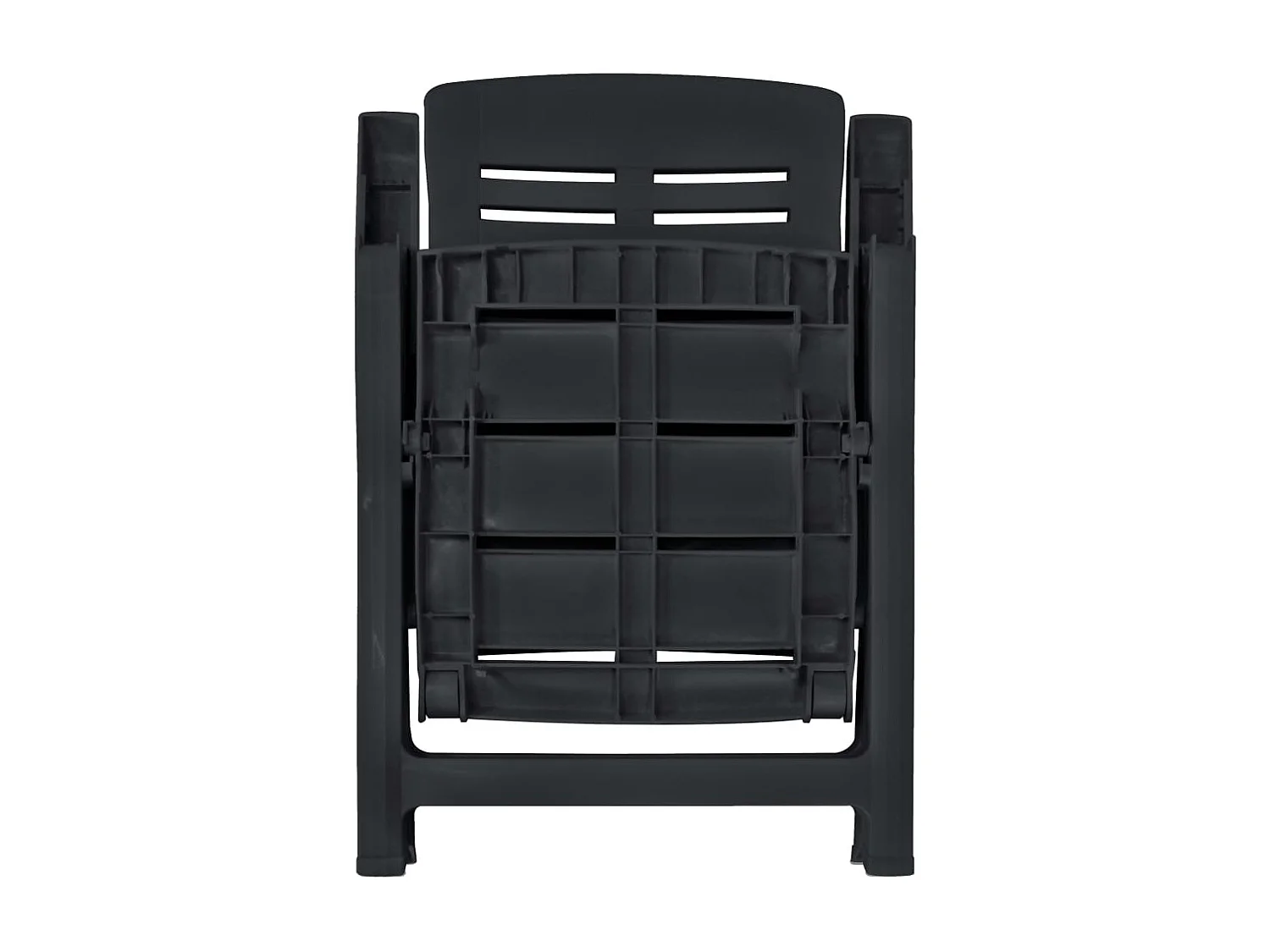 Ensemble de salle à manger de jardin 9 pièces Plastique Anthracite