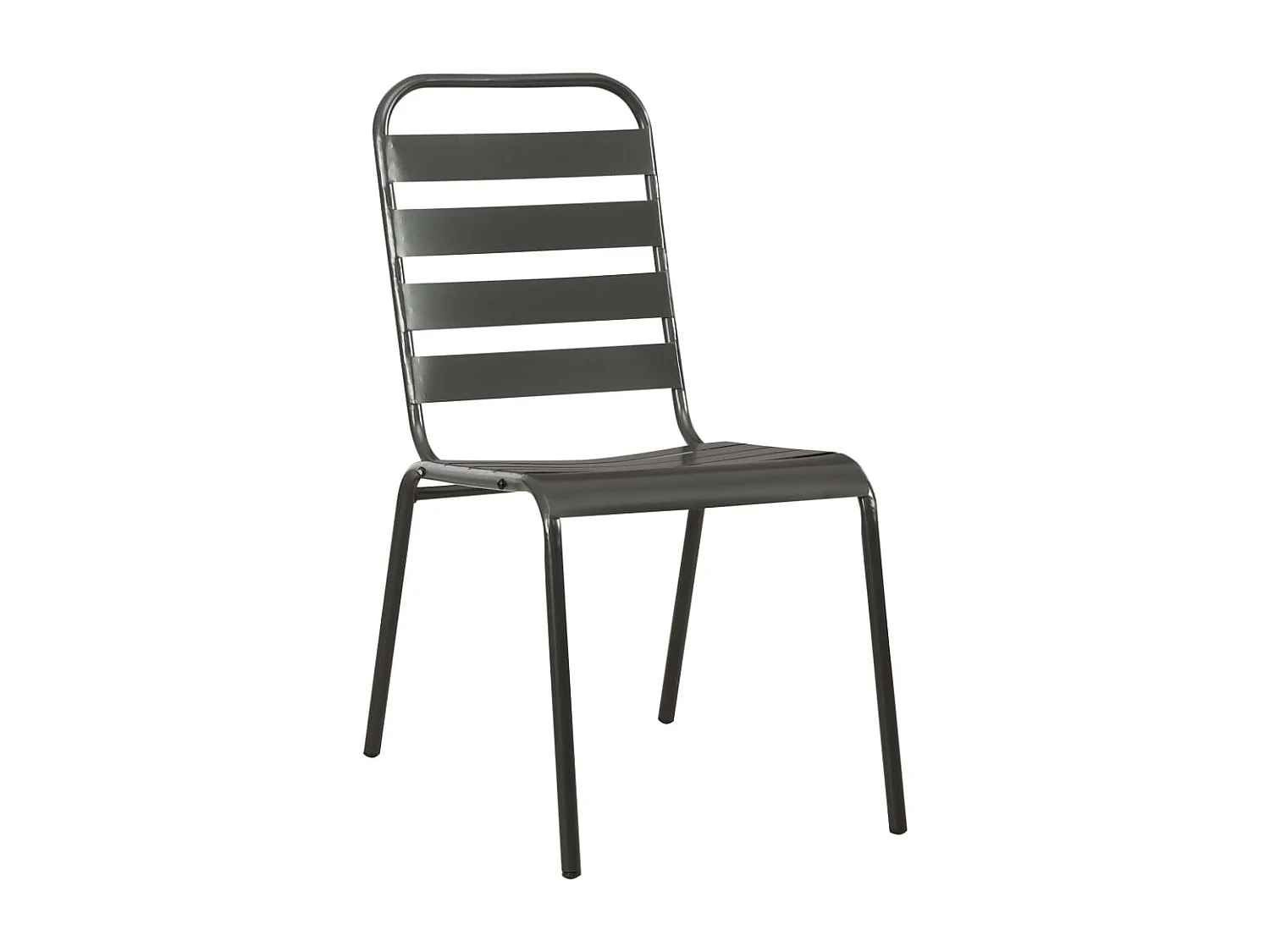 Mobilier de salle à manger d'extérieur 9 pièces Acier Gris foncé