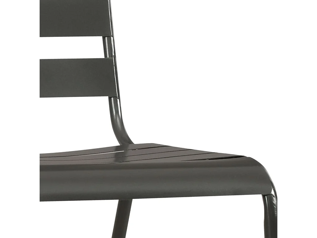 Mobilier de salle à manger d'extérieur 9 pièces Acier Gris foncé
