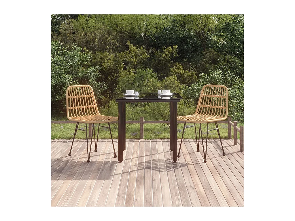 3-delige Tuinset poly rattan