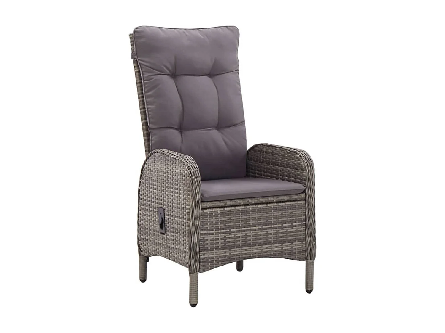 Juego de comedor para jardín 5 piezas gris