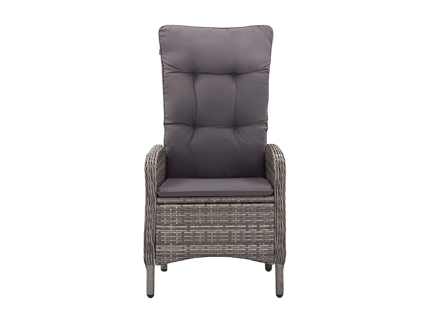 Juego de comedor para jardín 5 piezas gris