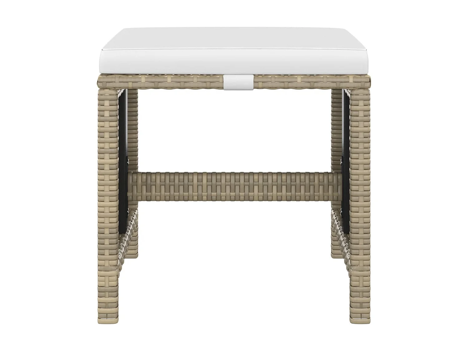 Set comedor de jardín 5 piezas con cojines ratán sintético beige