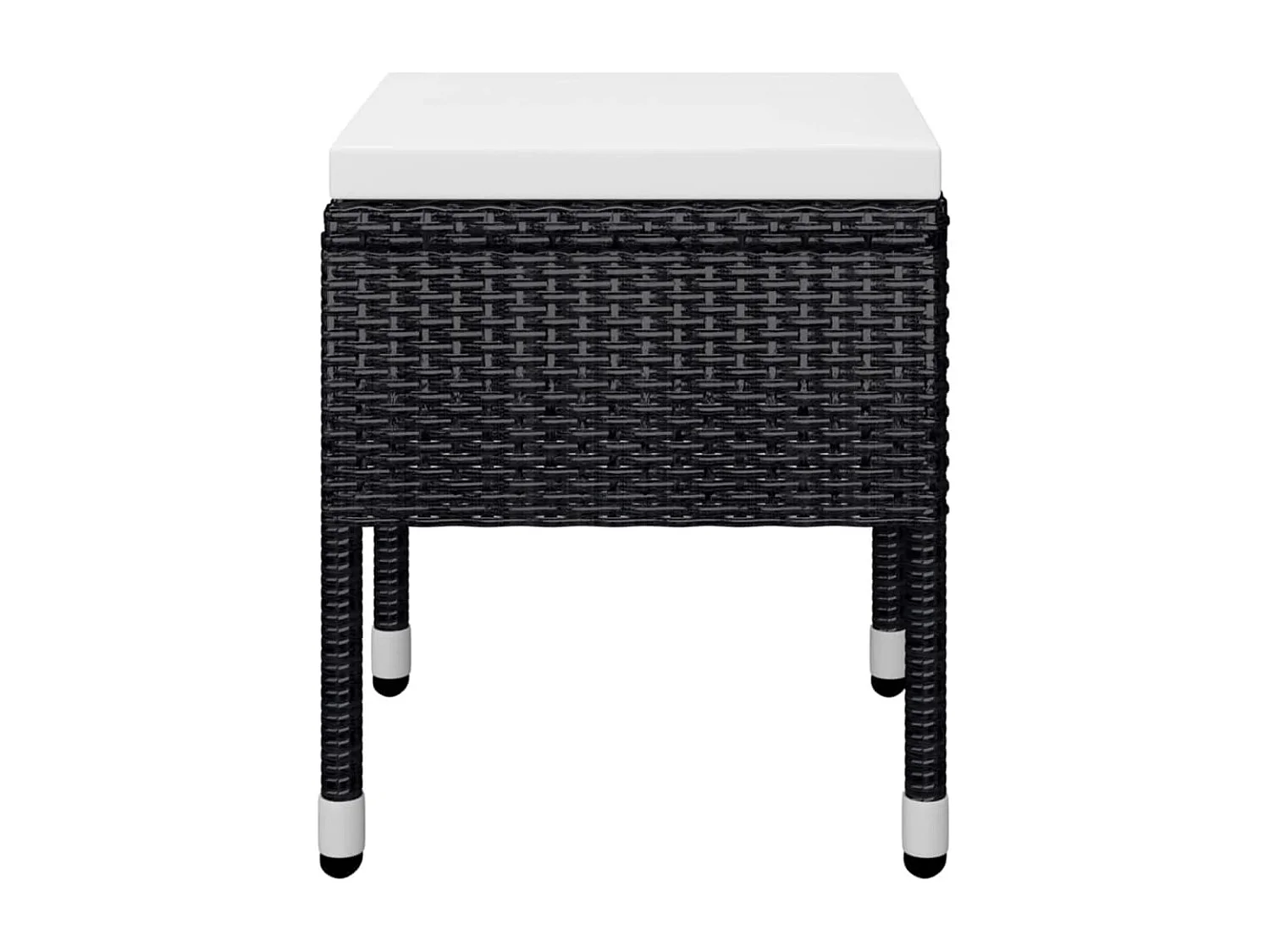 Juego de comedor de jardín de 5 piezas negro