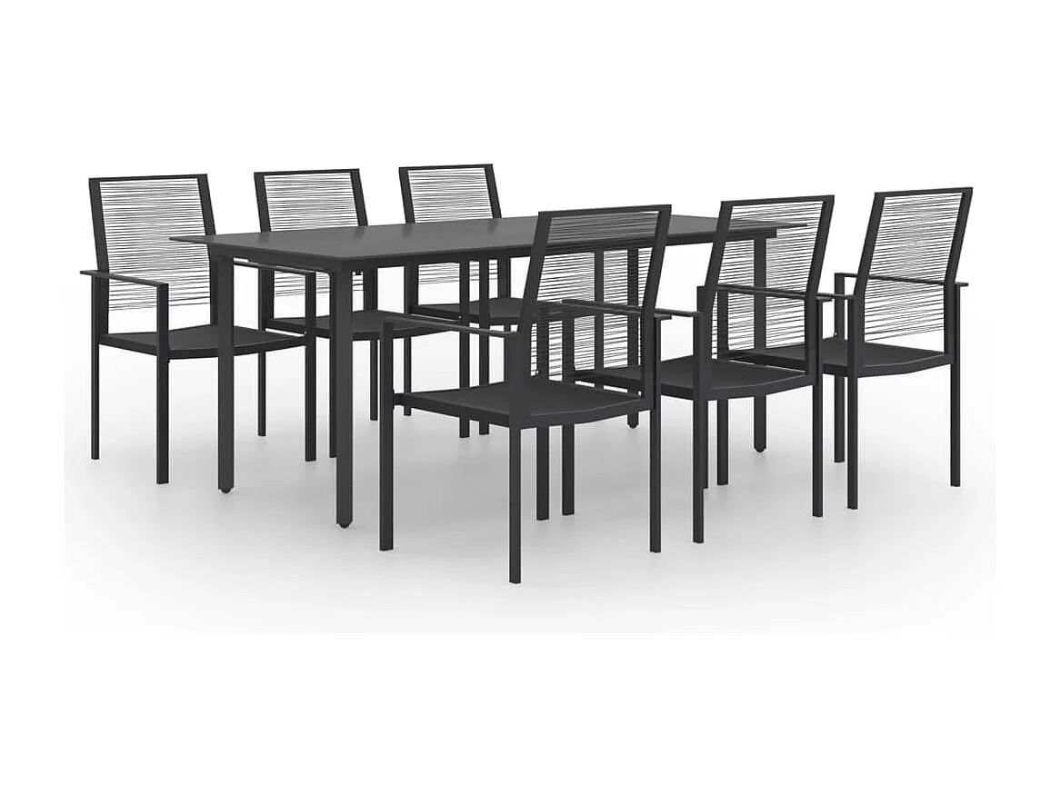 Juego de comedor para jardín 7 piezas
