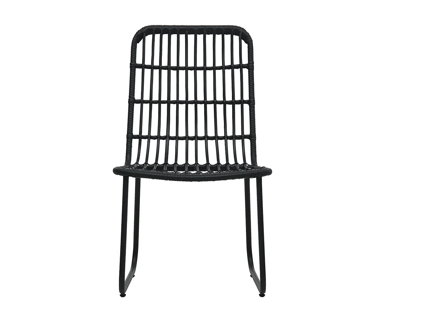 Juego de comedor para jardín 7 piezas ratán sintético y vidrio