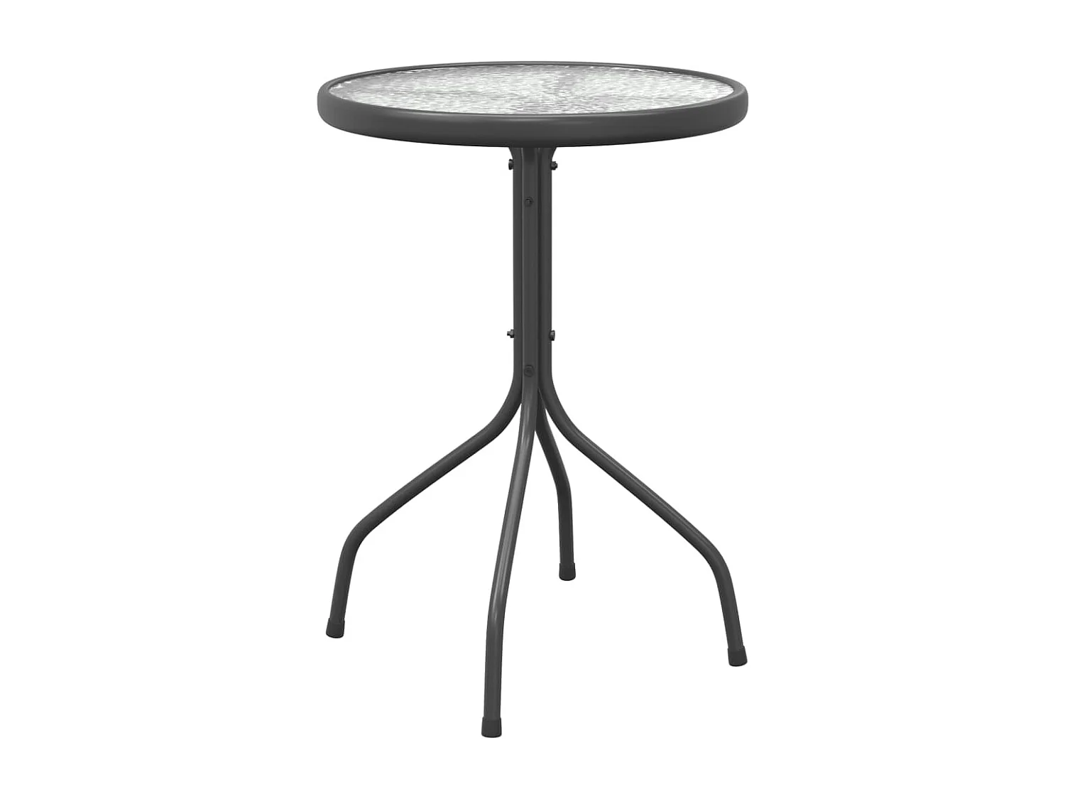 Juego de comedor para jardín 3 piezas acero negro