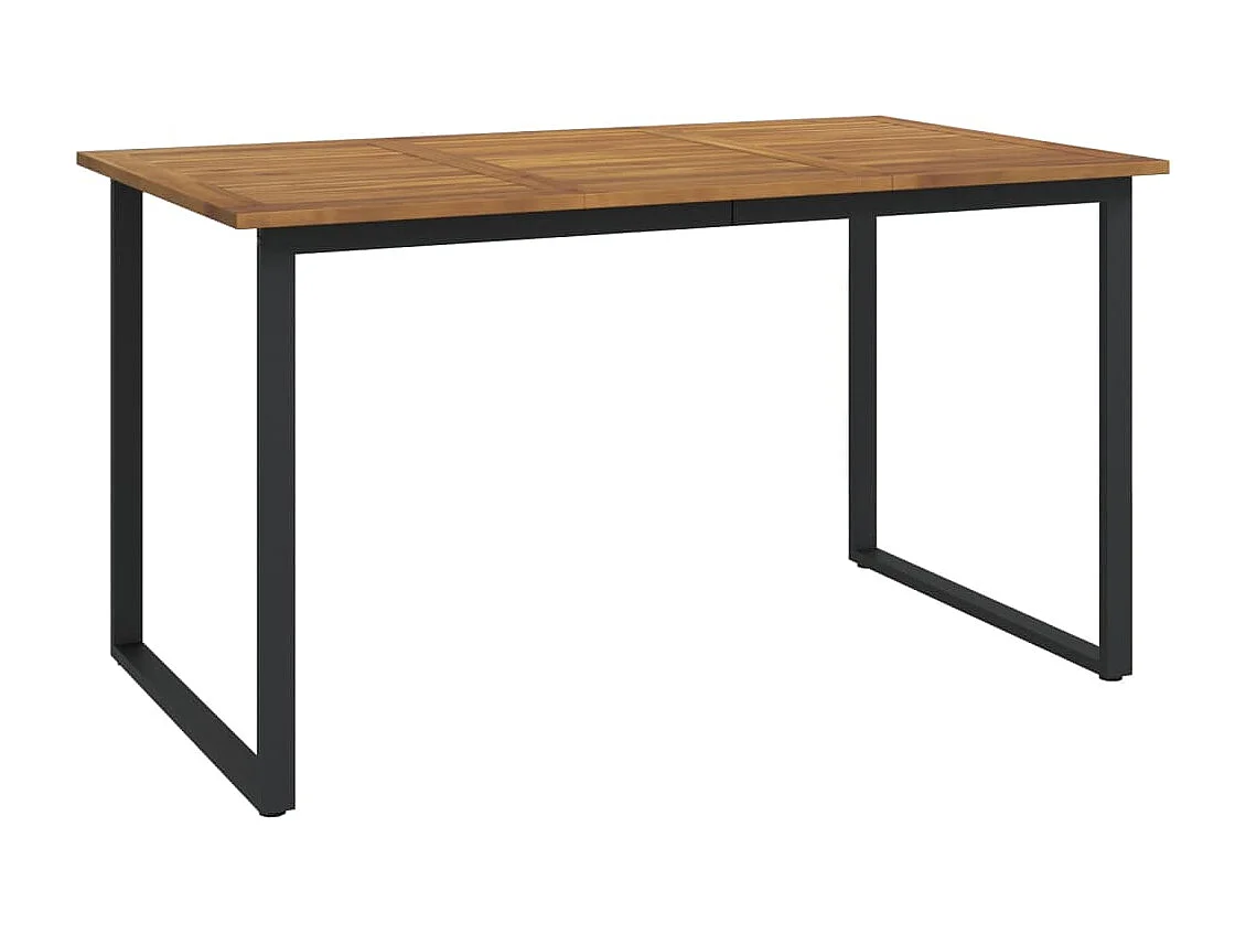 Ensemble à manger de jardin 7 pièces bois d'acacia solide et métal