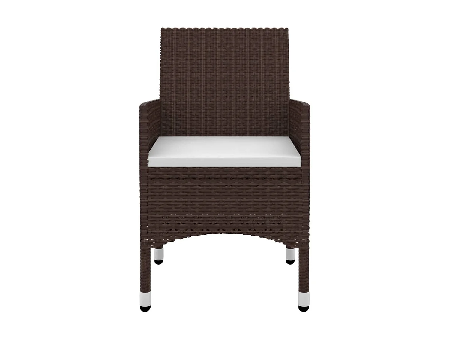 Set comedor de jardín 5 piezas y cojines ratán sintético y vidrio