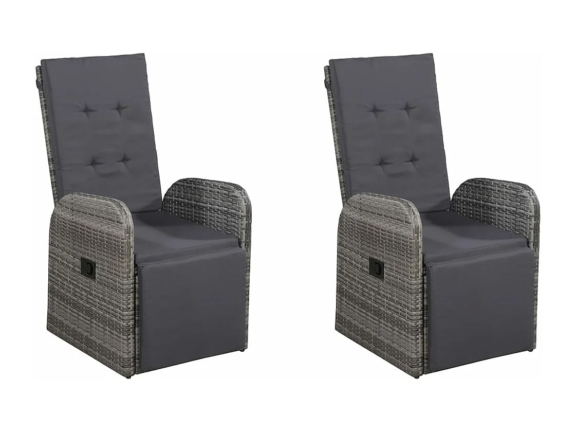 Juego de comedor para jardín 5 piezas gris