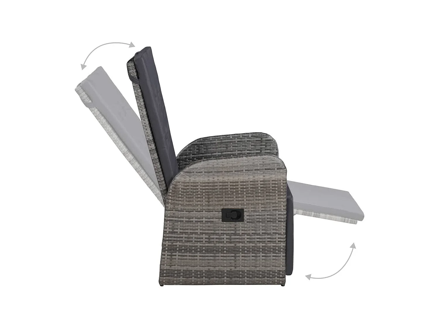 Juego de comedor para jardín 5 piezas gris