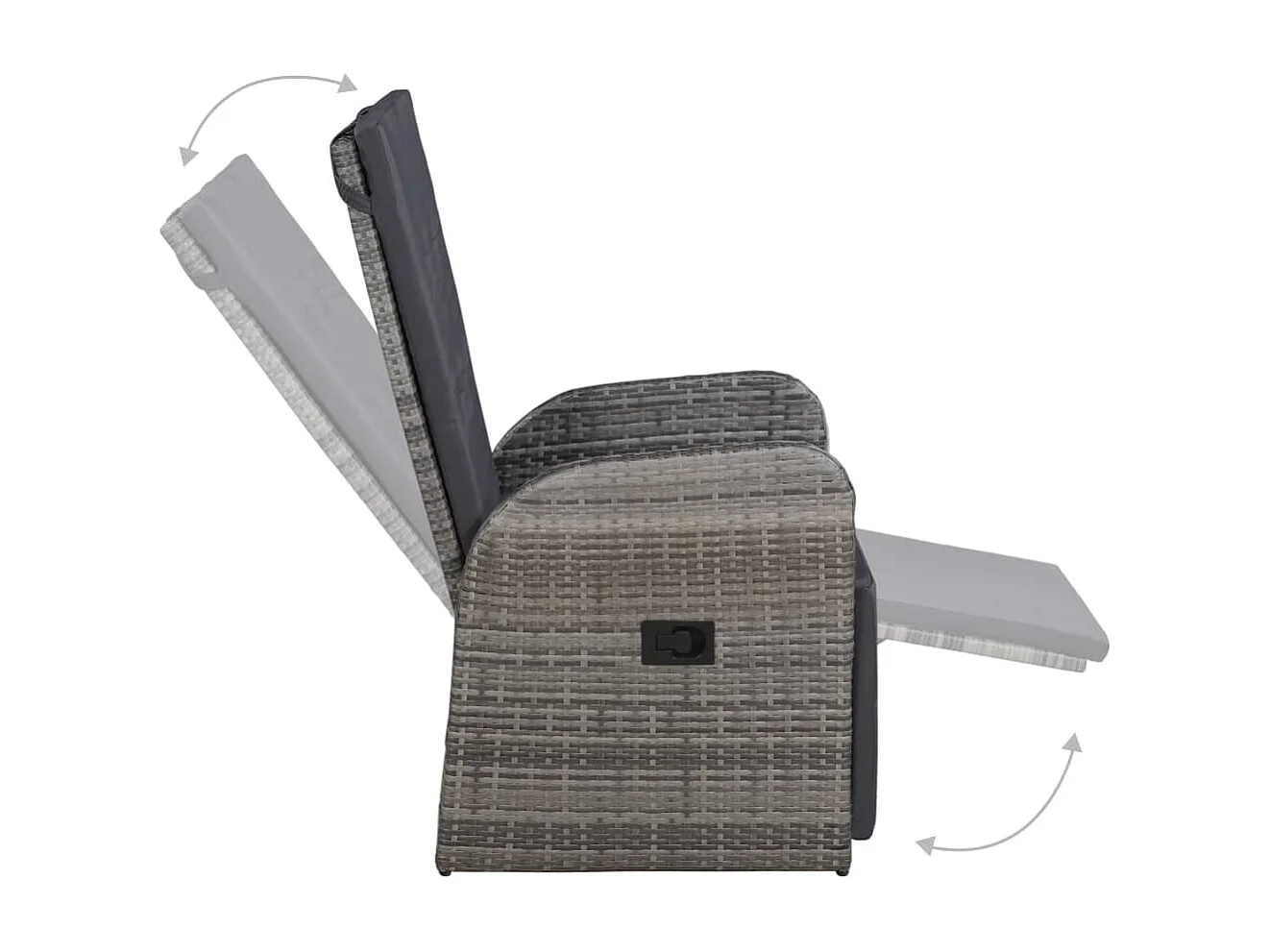 Juego de comedor para jardín 5 piezas gris