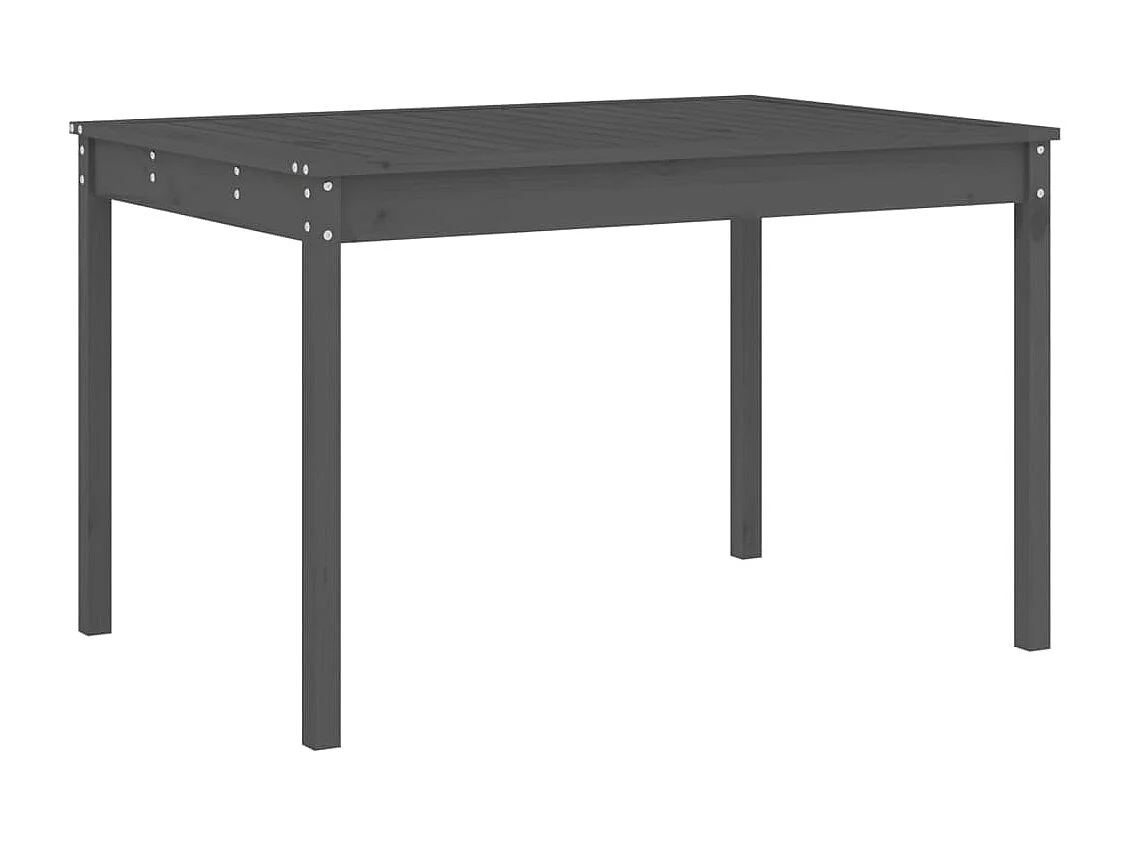 Ensemble à dîner de jardin 5 pièces gris bois massif de pin