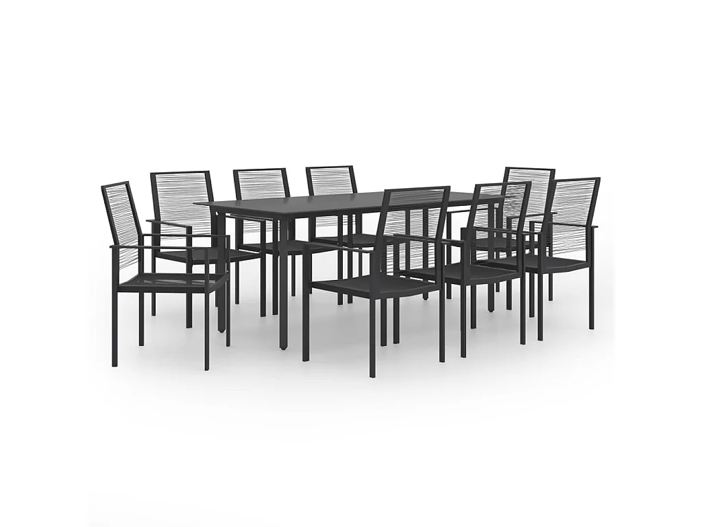 Juego de comedor para jardín 9 piezas