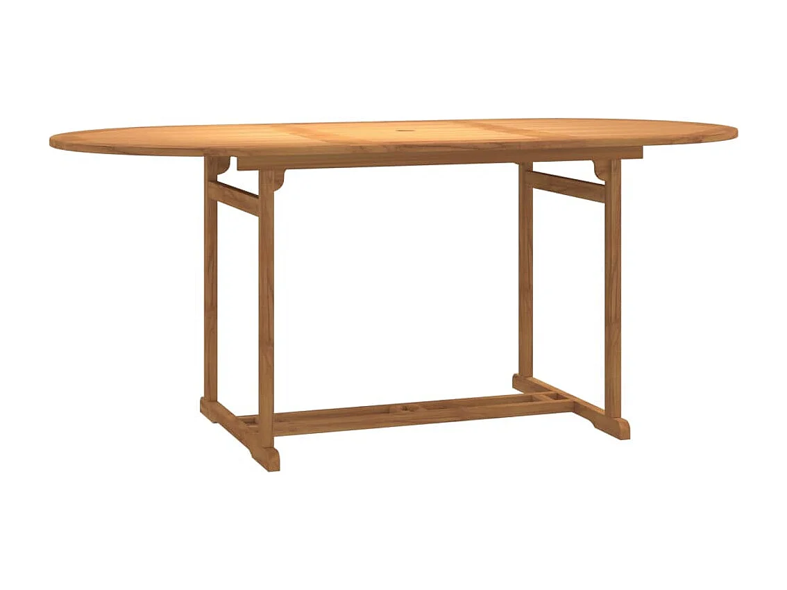 Conjunto de jantar para jardim 7 peças madeira de teca maciça