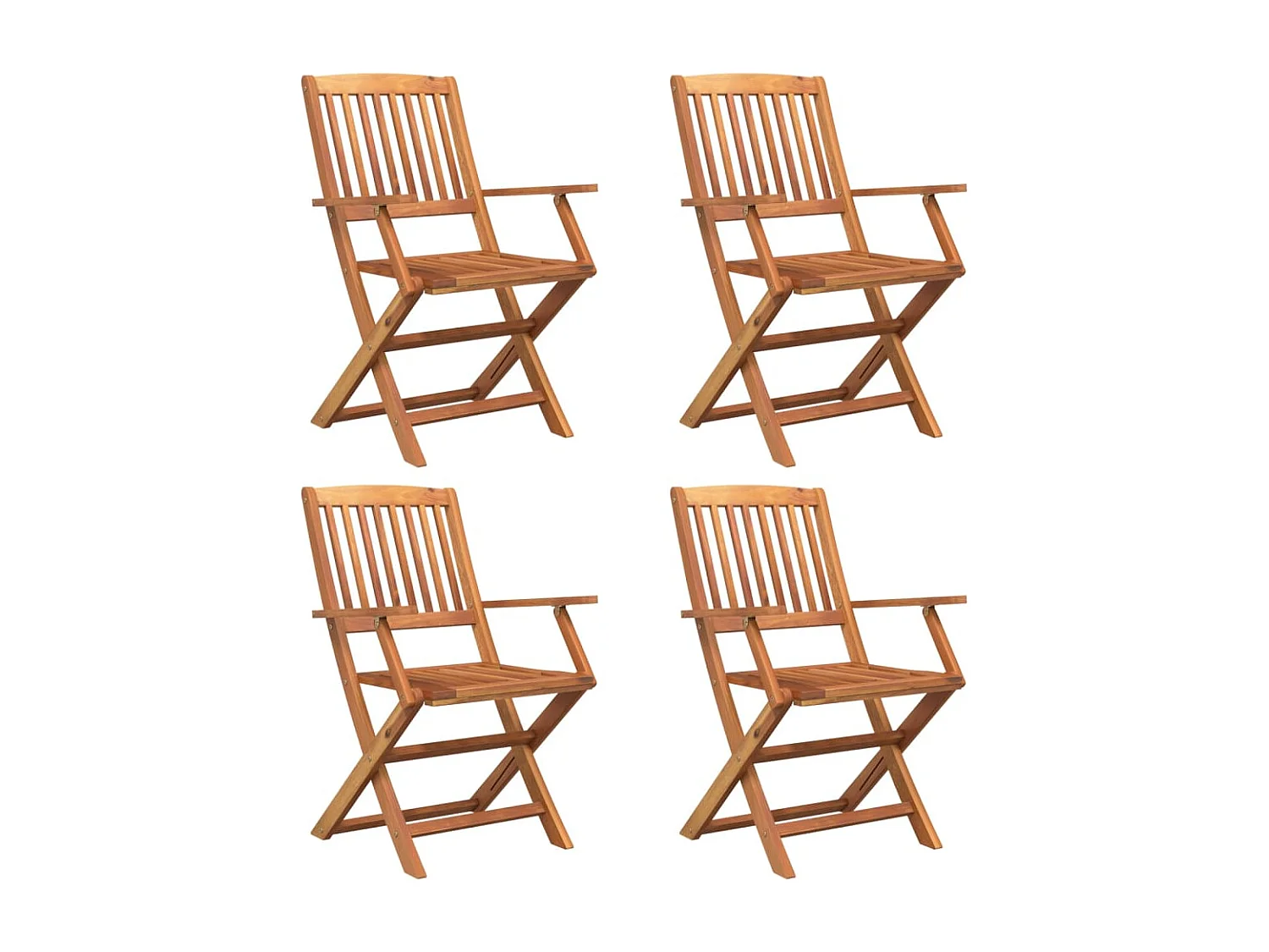 Juego de comedor de jardín 5 piezas madera maciza de acacia