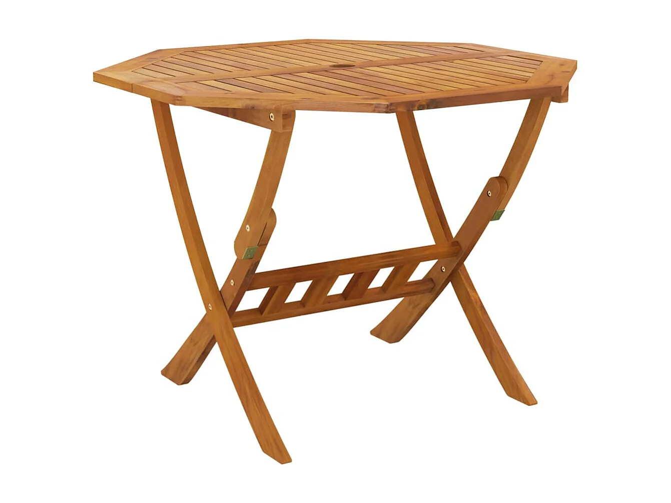 Juego de comedor de jardín 5 piezas madera maciza de acacia