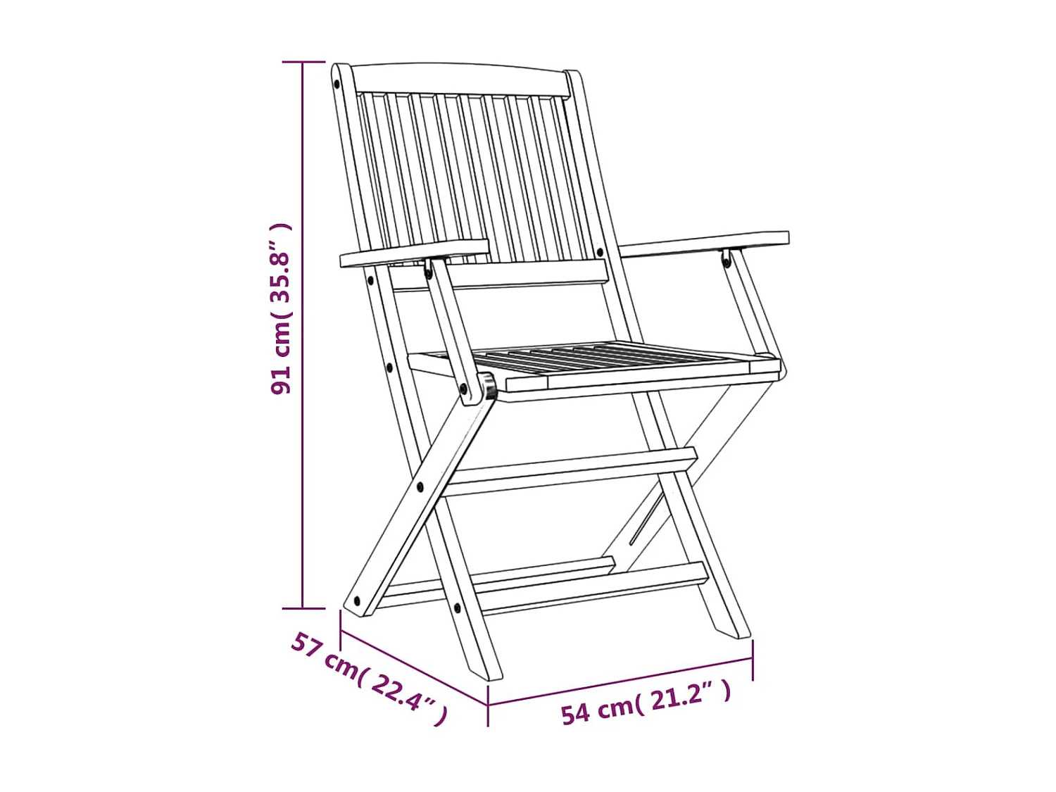 Juego de comedor de jardín 5 piezas madera maciza de acacia