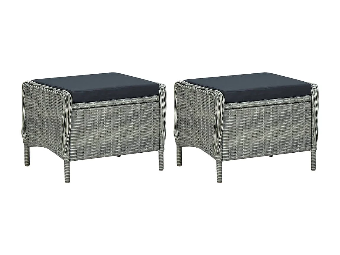 Juego de comedor para jardín de 7 piezas gris claro