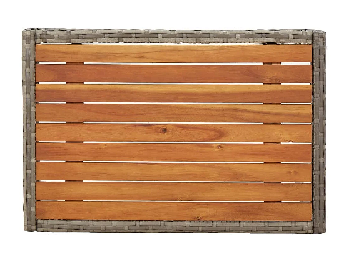 Mobilier à dîner de jardin 4pièces et coussins Gris Résine tressée