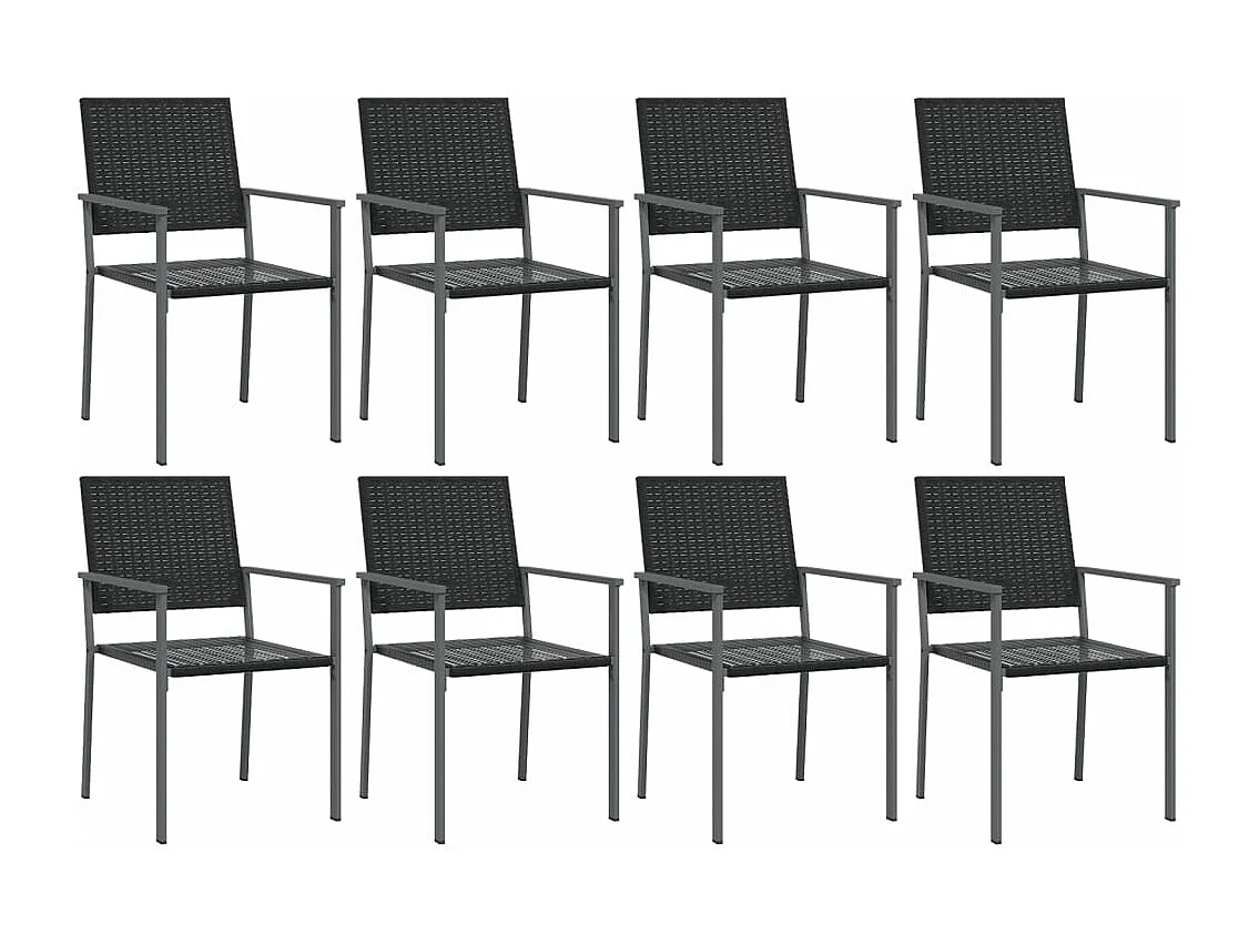 9-delige Tuinset poly rattan en staal