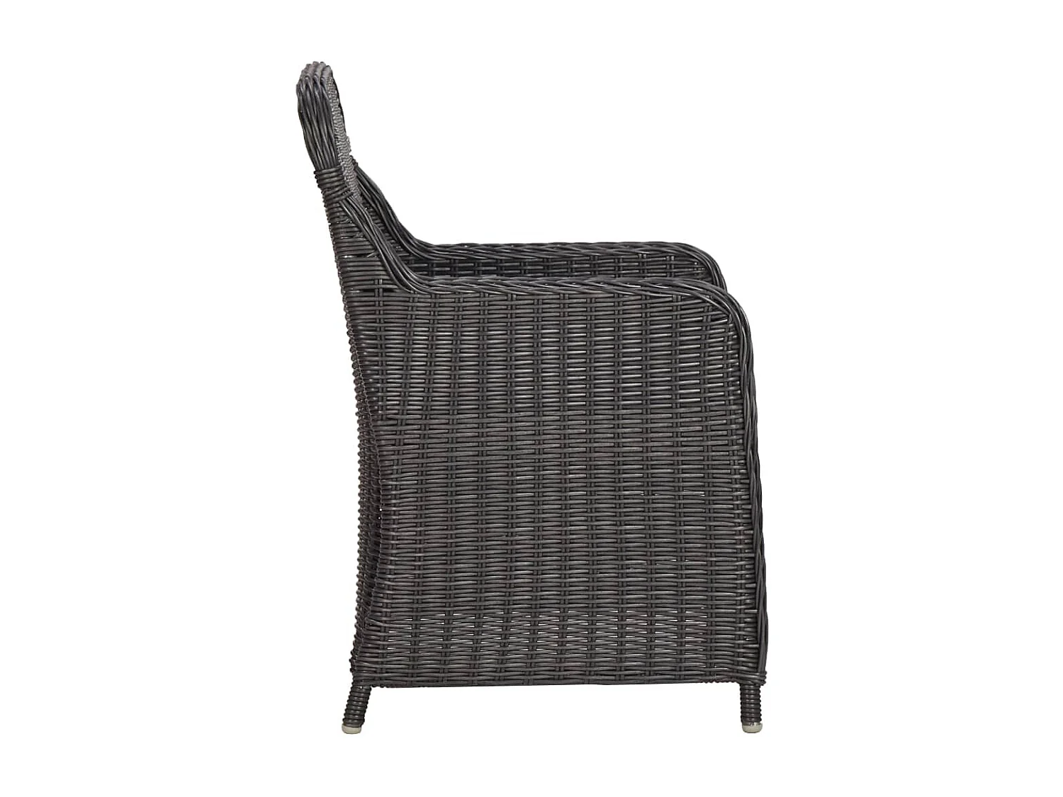 Set de comedor de jardín 9 piezas ratán sintético negro