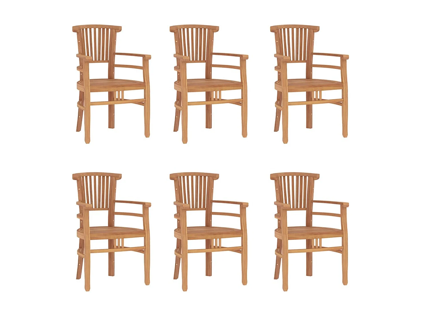 Ensemble à dîner de jardin 7 pièces Bois de teck solide