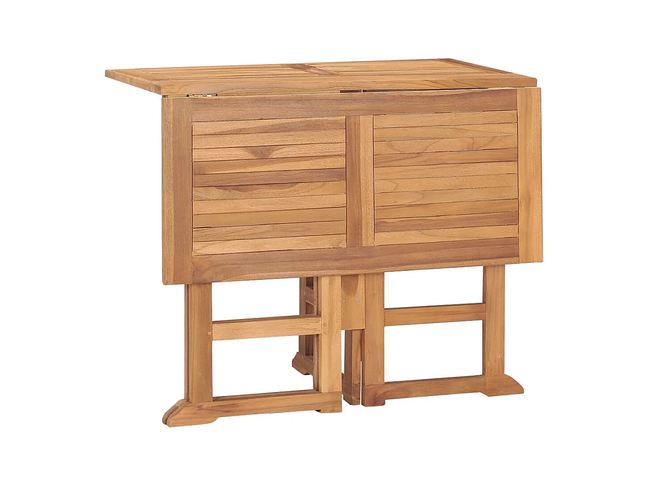 Mobilier à dîner d'extérieur pliable 5 pièces Bois solide de teck