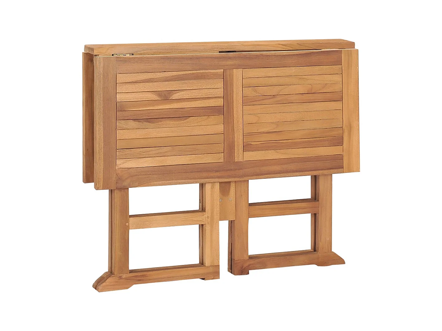 Mobilier à dîner d'extérieur pliable 5 pièces Bois solide de teck
