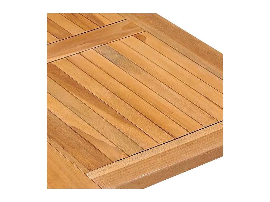 Mobilier à dîner d'extérieur pliable 5 pièces Bois solide de teck