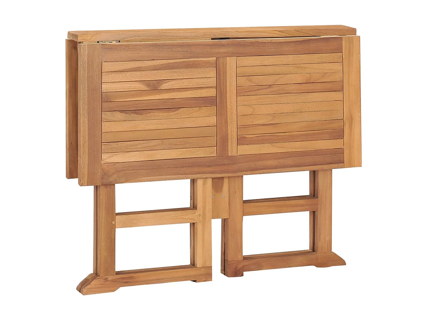 Mobilier à dîner d'extérieur pliable 5 pièces Bois solide de teck