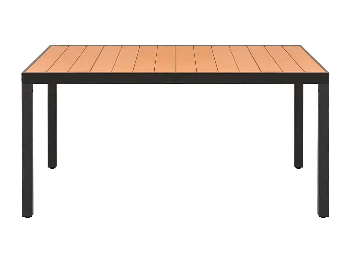 Ensemble de salle à manger de jardin 7 pièces Aluminium Noir