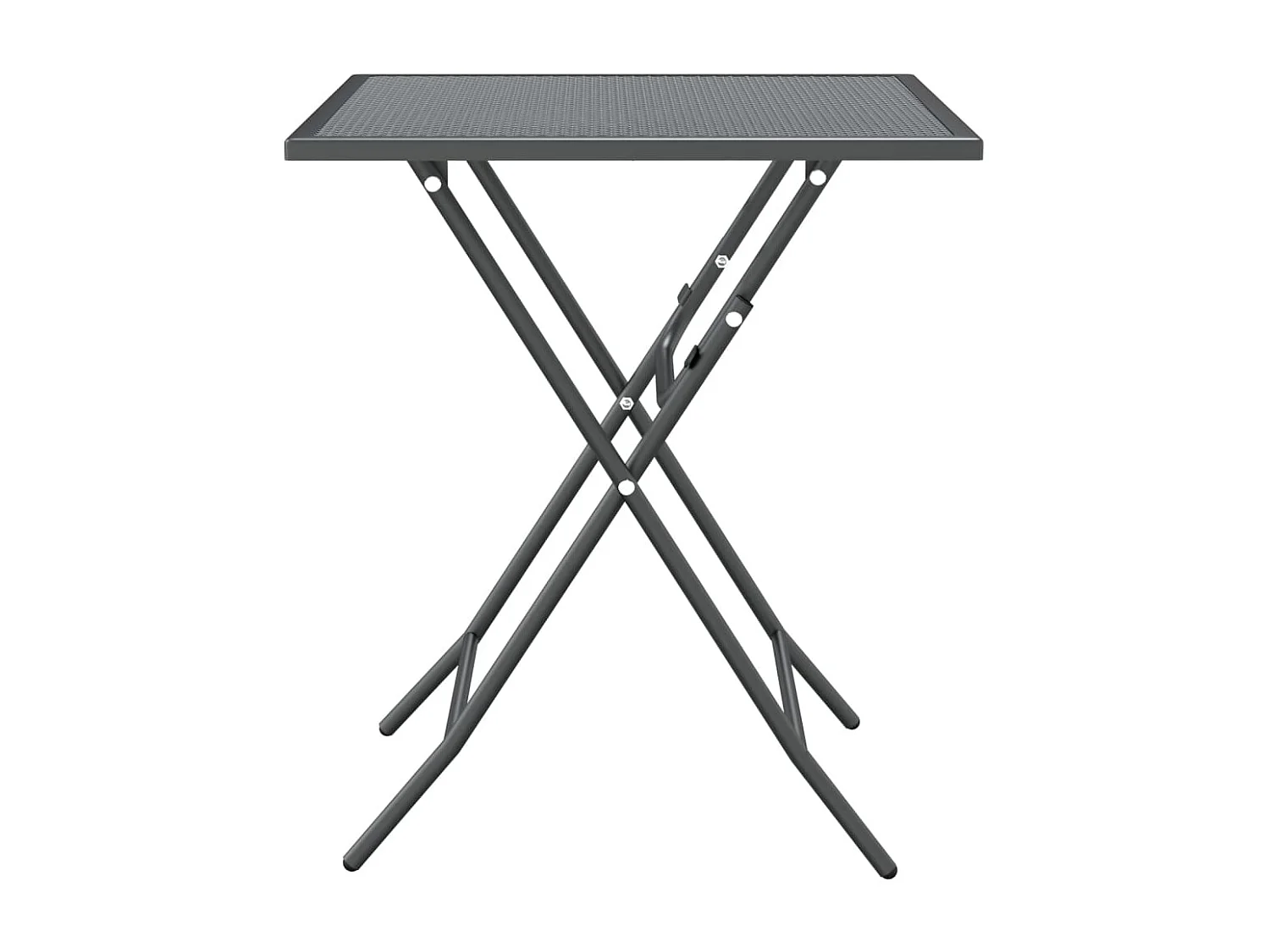 Set de comedor de jardín 5 piezas malla metal expandido antracita