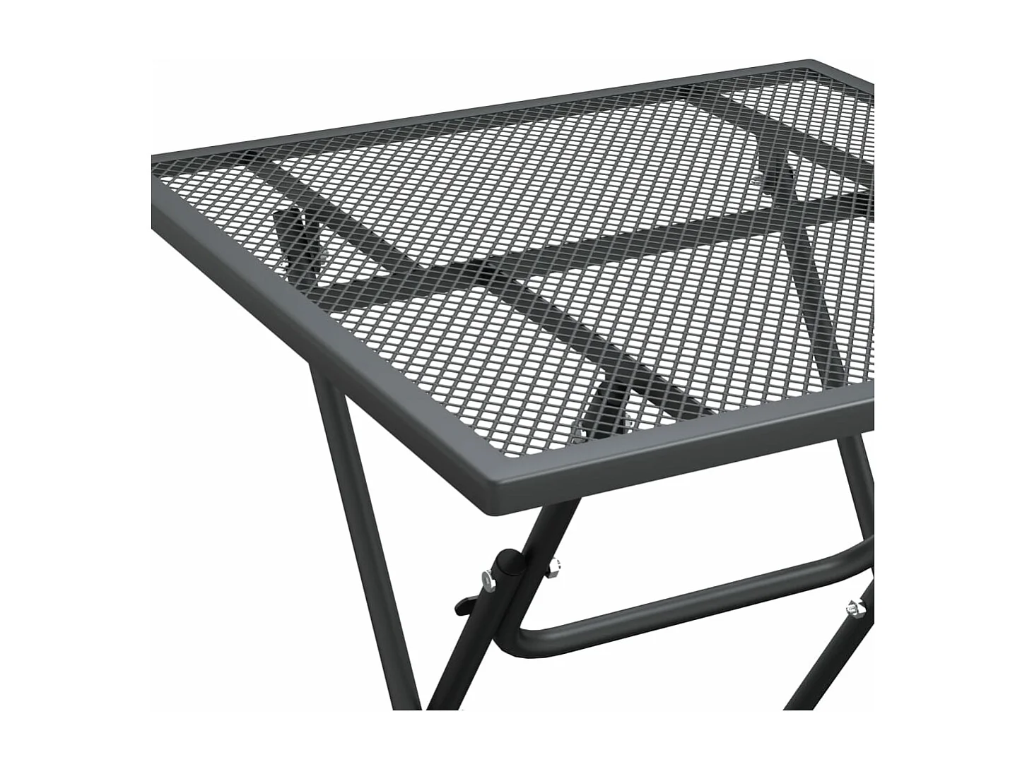 Set de comedor de jardín 5 piezas malla metal expandido antracita