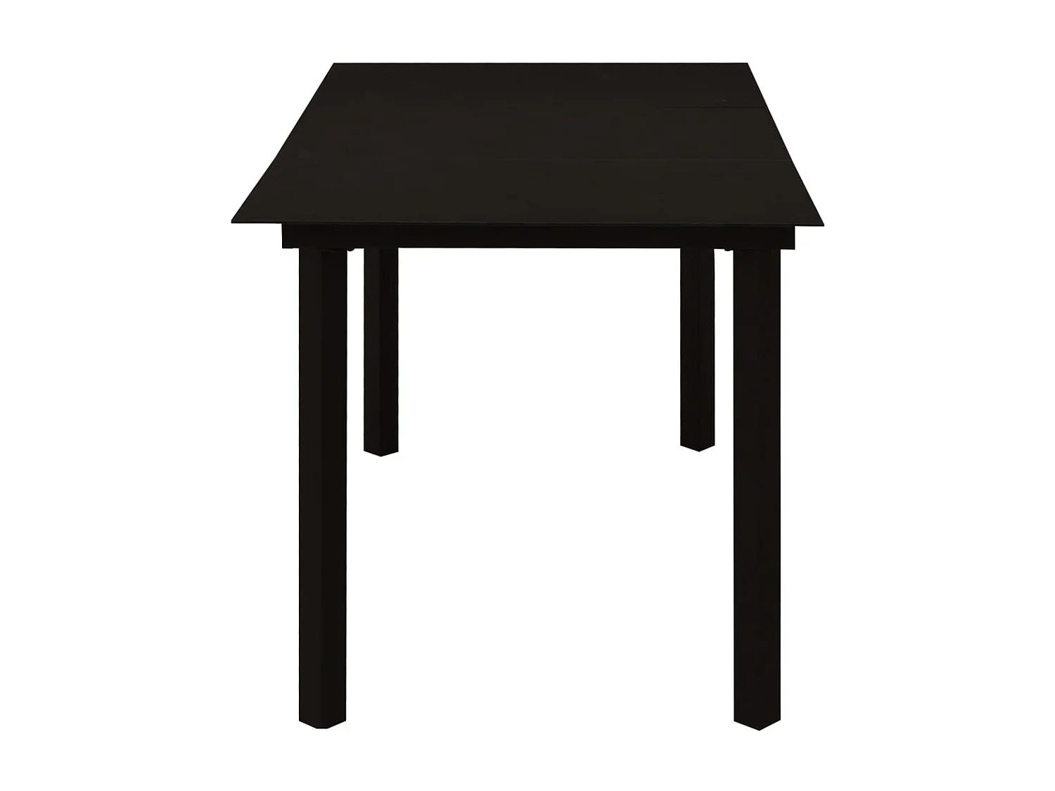 Set de comedor de jardín de 5 piezas vidrio y acero negro