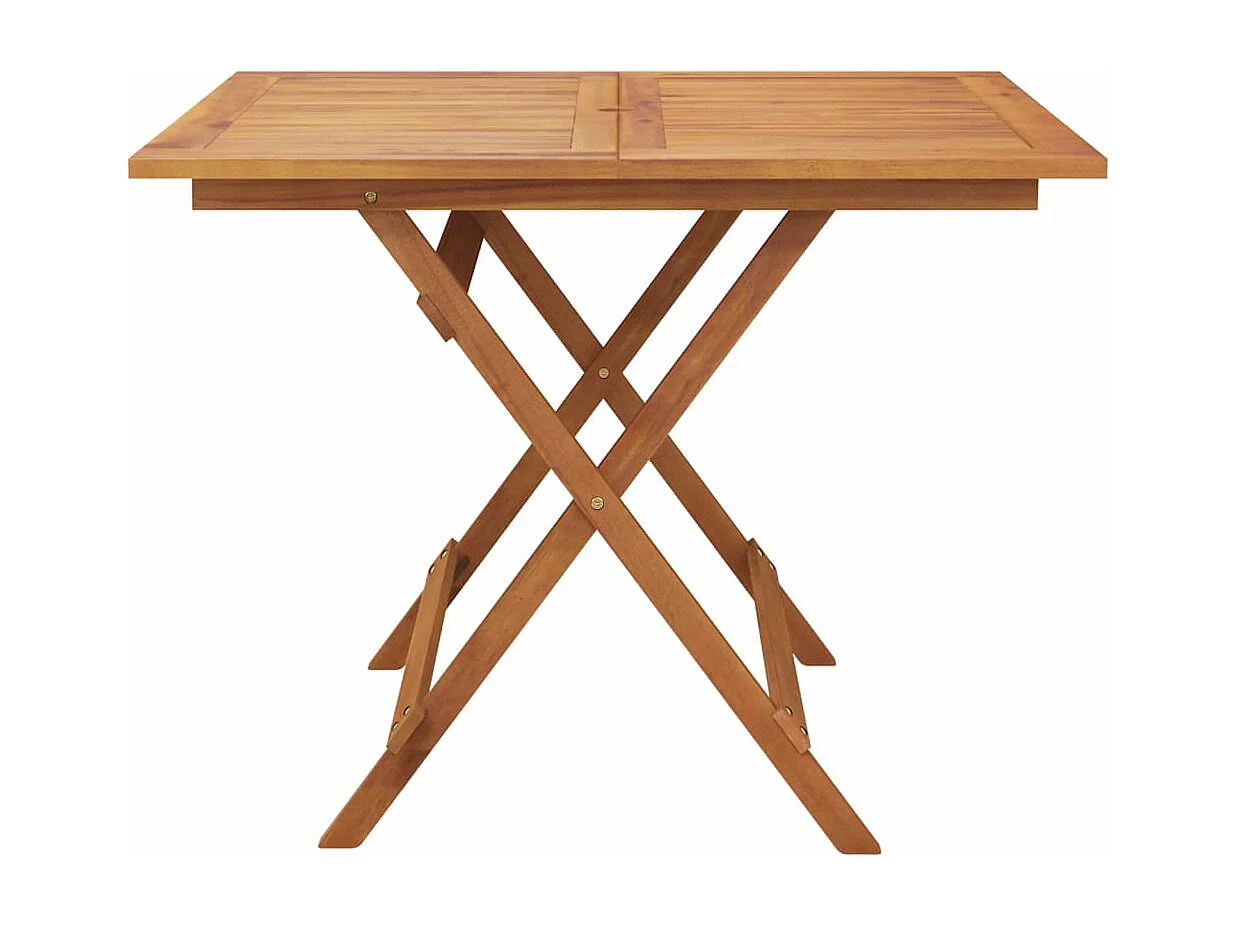 Juego de comedor de jardín 5 piezas madera maciza de acacia