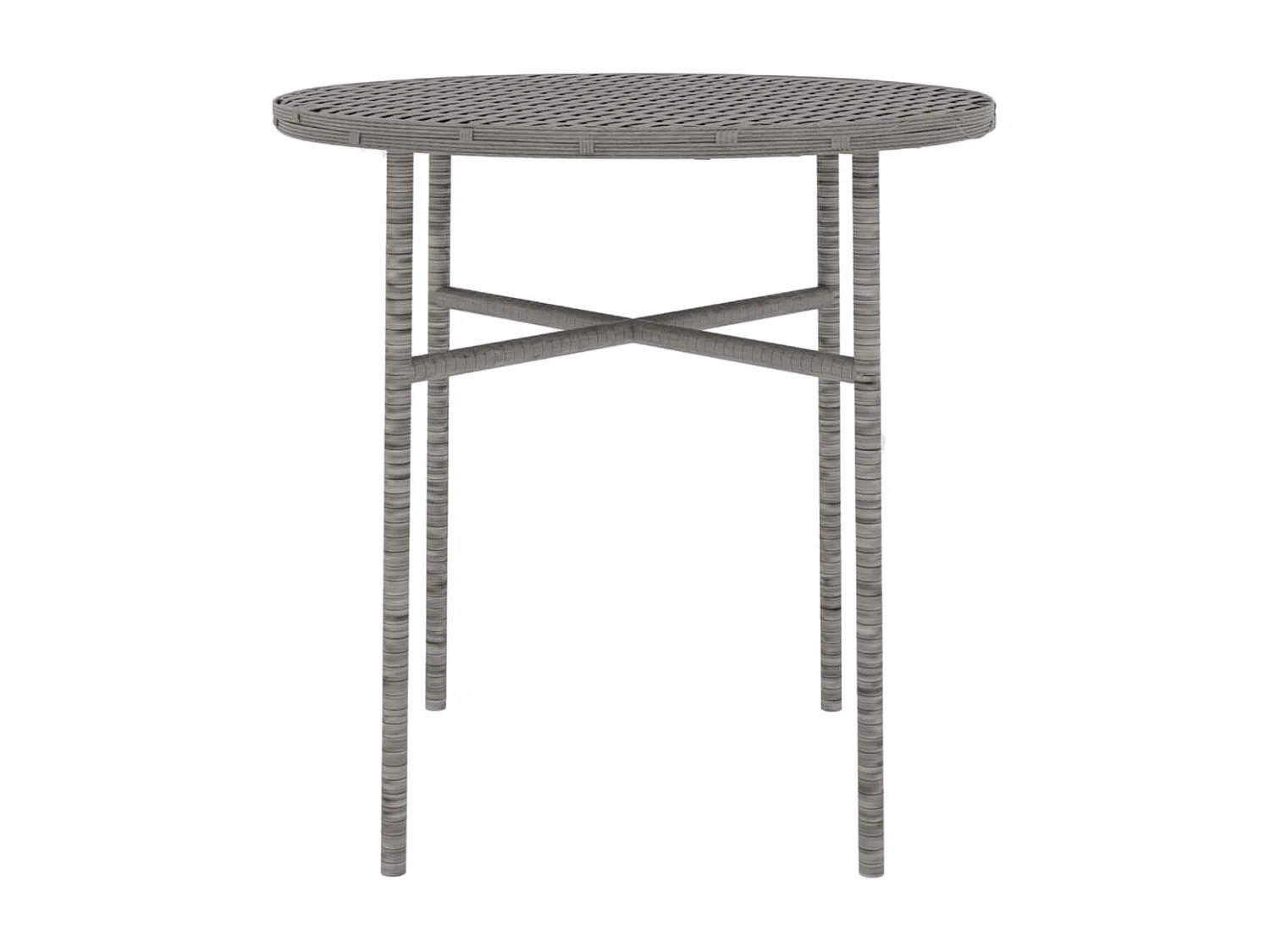 3-delige Tuinset poly rattan grijs