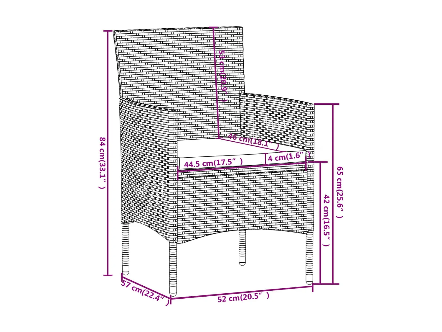 3-delige Tuinset poly rattan grijs