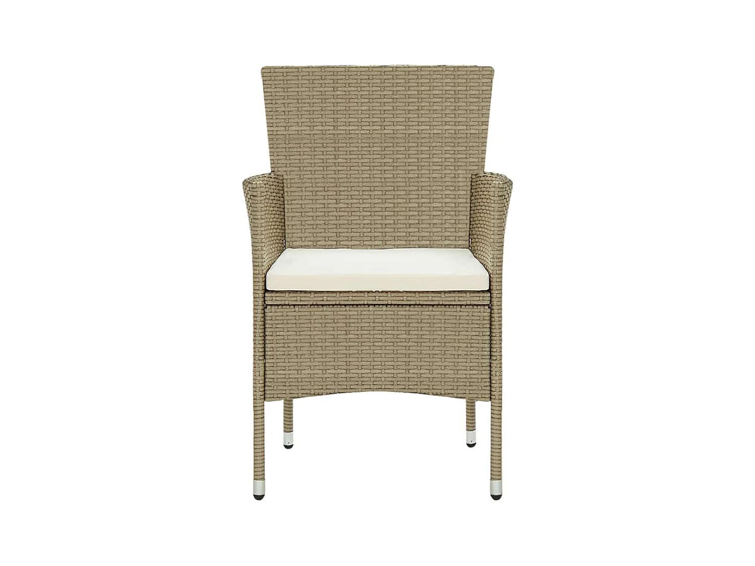 Ensemble de salle à manger de jardin 7 pièces Résine tressée Beige