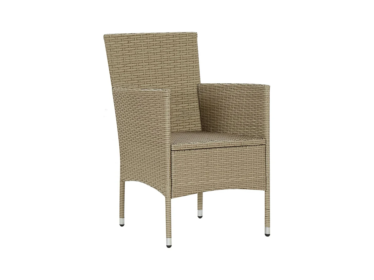 Ensemble de salle à manger de jardin 7 pièces Résine tressée Beige