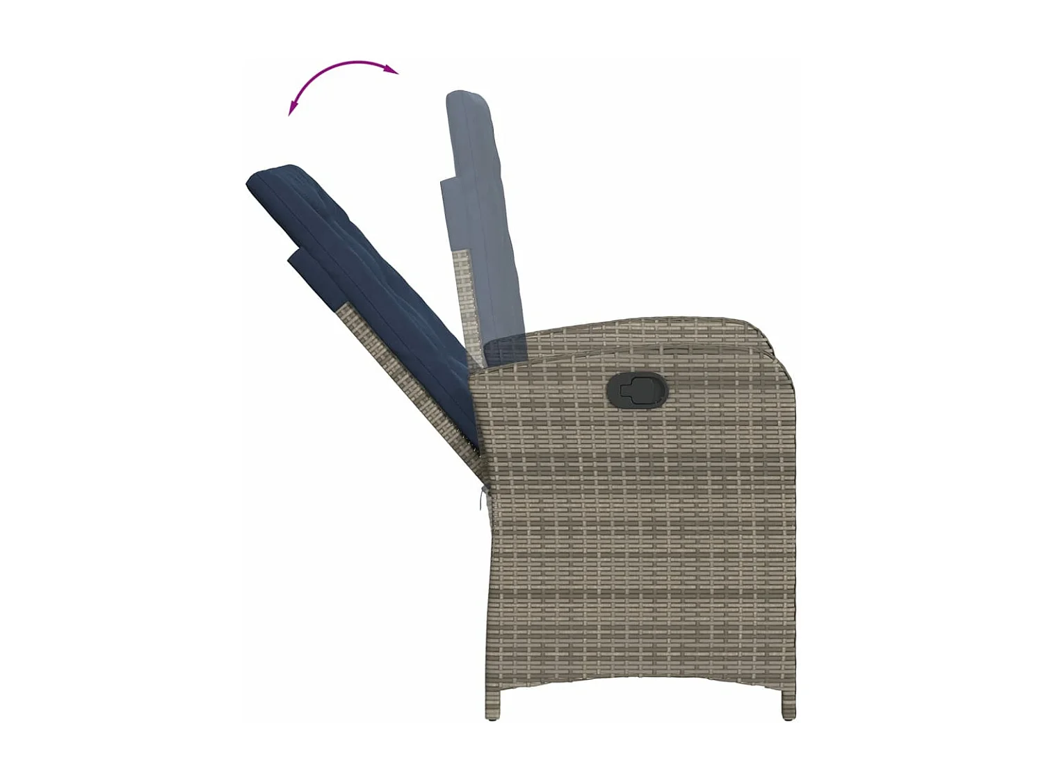 Ensemble à manger de jardin et coussins 9 pièces beige Poly rotin